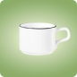 Preview: GOOD MOOD Black Line Kaffeetasse  Ø 18,0 L Seltmann Weiden