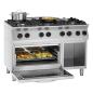 Preview: Bartscher 6 Flammen-Gasherd mit Elektro Ofen Serie MFGO