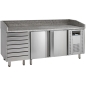 Preview: NordCap COOL-LINE Pizzatisch PT 1310 2 Türen 7 Schub