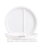 Preview: Teller 2-geteilt, 23 cm Restaurant White