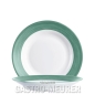 Preview: Brush Dark Green Teller tief 22,5 cm
