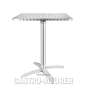 Preview: Bolero Bistrotisch quadratisch klappbar 1 Bein 60 cm Edelstahl