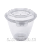 Preview: Eco-Takeouts Mehrweg-Menueschale 175 ml, Ø 9,1 cm H 7,8 cm, mit Deckel, weiß