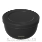 Preview: Eco-Takeouts Mehrweg-Suppenbehälter 350 ml, Ø 11 cm H 6 cm, mit Deckel, schwarz