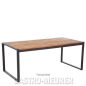 Preview: Bolero Tisch rechteckig 180 x 90 cm Stahl Akazienholz