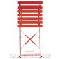 Preview: Bolero Klappbare Terrassenstühle Stahl rot