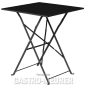 Preview: Bolero Klappbarer Terrassentisch quadratisch, Stahl, schwarz