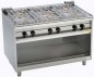 Preview: EKU Gasherd PowerBurner 6-flammig mit offenem Unterbau,