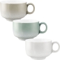Preview: Milchkaffeeobertasse 0,35 l mit Henkel SENTO Aura 3 Farben Seltmann Weiden 001.776737 001.776755 001.776773
