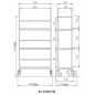 Preview: Wagen mit 3 Ebenen für seitliche Lagerung von Geschirrspülkörbe 804 196 804196 804-193 804/196