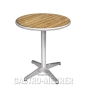Preview: Bolero Bistrotisch rund klappbar 1 Bein 60 cm Eschenholz + Edelstahl