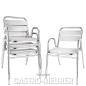 Preview: Bolero Bistrostühle stapelbar Aluminium