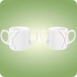 Preview: Community Green-​​ o. Red-​Line Kaffeebecher mit 2 Henkel 0,28 l Seltmann Weiden