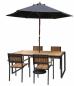 Preview: Bolero Tisch rechteckig 120 x 80 cm Stahl Akazienholz