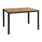 Preview: Bolero Tisch rechteckig 120 x 80 cm Stahl Akazienholz