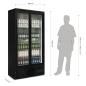 Preview: Glastür-Kühlschrank 490 Liter Schiebetüren