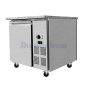 Preview: SNACK-Line Bain-Marie Theke 2xGN1/1, Granit rosa-grau, 88x82x85,5 Glasaufbau Klarglas, Zwischenablage Skyrainbow THBM88GR_FG
