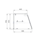 Preview: SNACK-Line Bain-Marie Theke 2xGN1/1, Granit rosa-grau, 88x82x85,5 Glasaufbau Klarglas, Zwischenablage Skyrainbow THBM88GR_FG