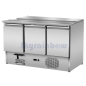 Preview: Saladette 3 Türen, Inhalt 260 L, 137 x 70, mit Schiebedeckel Skyrainbow THS903