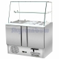 Preview: Saladette 2 Türen, 105 x 70 gerader Glasaufbau, Klarglas Skyrainbow THS92_VG