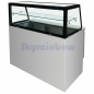 Preview: Saladette 2 Türen, 105 x 70 gerader Glasaufbau, Klarglas, schwarzem Rand Skyrainbow THS92_VGS