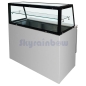 Preview: Saladette 2 Türen, 137 x 70 gerader Glasaufbau, Klarglas, schwarzem Rand Skyrainbow THS93_VGS