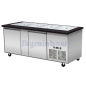 Preview: SNACK-Line, Kalte Theke, 4x GN1/1, Granit Star Galaxy schwarz, 153x82x85.5 Klarglas, Zwischenablage Skyrainbow THSAI158GS_FG