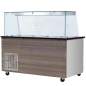 Preview: SNACK-Line Bain-Marie Theke 3x GN1/1, Star Galaxy schwarz, 123x82x85,5 Glasaufbau Klarglas, Zwischenablage Skyrainbow THBM128GS_FG