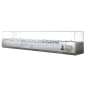 Preview: Kühlaufsatzvitrine GN 1/4, 140 x 34, Glasaufsatz Skyrainbow THV1400/330