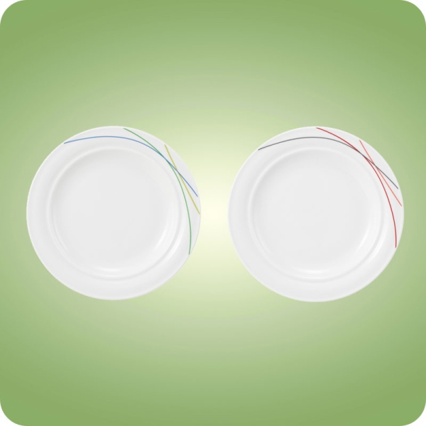 Community Teller flach 20,0 cm Green- o. Red-Line  Fahne