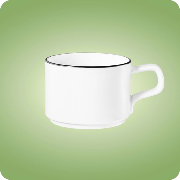 GOOD MOOD Black Line Kaffeetasse  Ø 18,0 L Seltmann Weiden
