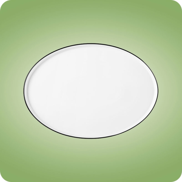 GOOD MOOD Black LineTeller flach oval 36,0 cm Seltmann Weiden