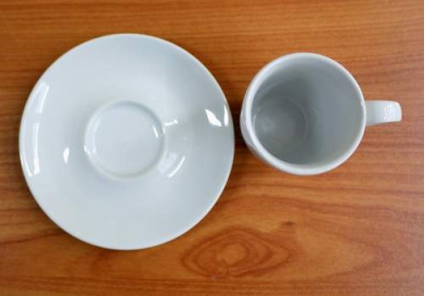 Espresso-Obertasse 0,08 l + Untere 11 cm, Porzellan "Bella" -Restposten-