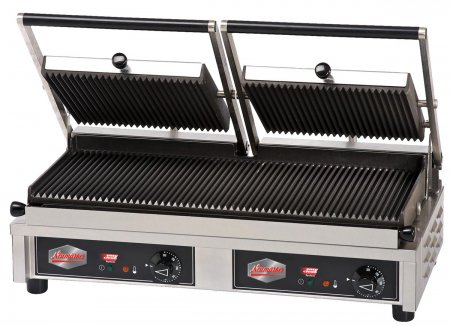Multi Doppel-Kontakt-Grill III geriffelt/geriffelt