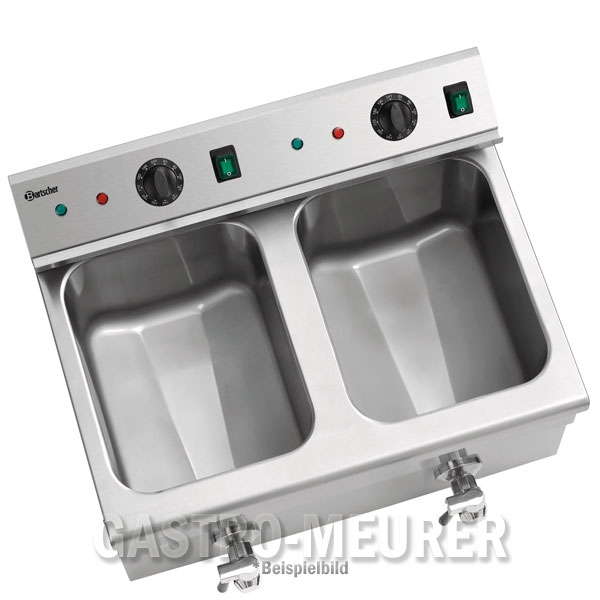 Bartscher Induktions-Doppel Fritteuse 2x8L Plus