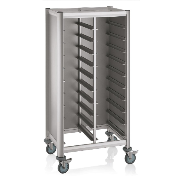 DOUBLE Tablettwagen für 2x10 Tabletts GN 1/1