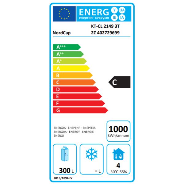 NordCap COOL-LINE Kühltisch 3 Türen 2 Schübe KT-CL 2149 3T 2Z