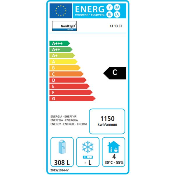 NordCap COOL-LINE Universalkühltisch 3 Türen KT 13 3T