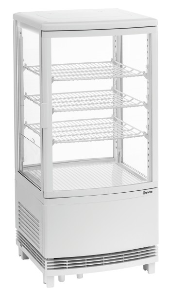 Bartscher Mini-Kühlvitrine 75L2T weiß 75 Liter
