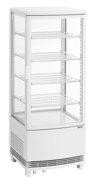 Bartscher Mini-Kühlvitrine 98L2T weiß 98 Liter