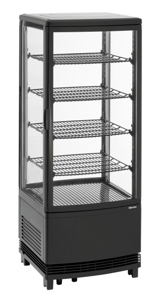 Bartscher Mini-Kühlvitrine 98L2T schwarz 98 Liter