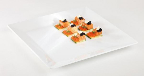 APS Melamin Tablett, weiß 18 x 18 cm Pure