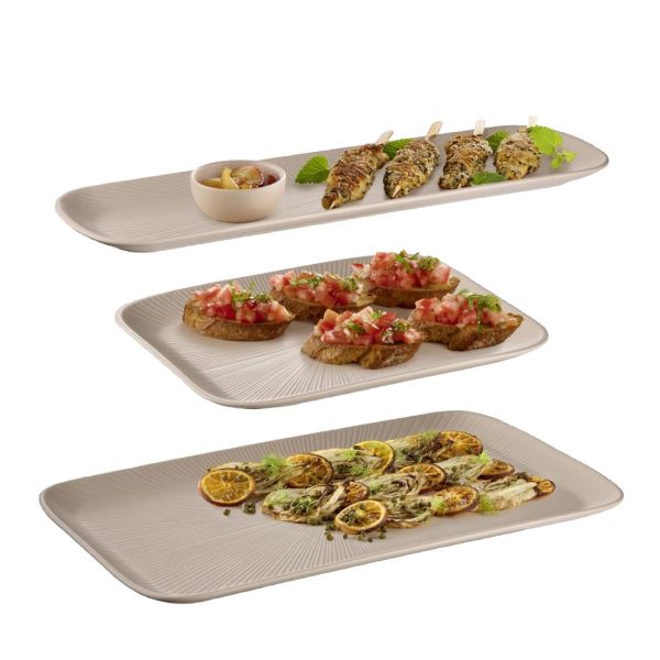 APS NERO Tablett beige Melamin in 3 GN Größen