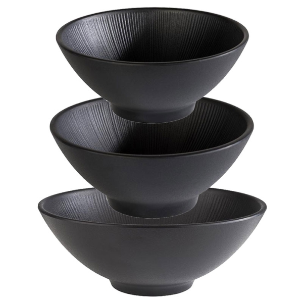APS NERO Schale Melamin Ø 16 cm, 19 cm + 24 cm