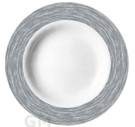 Brush Teller tief 22,5 cm grey -Auslaufartikel-