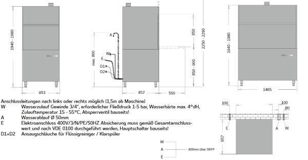 Ackermann F 920 Gerätespülmaschine inkl. Inbetriebnahme + Einweisung