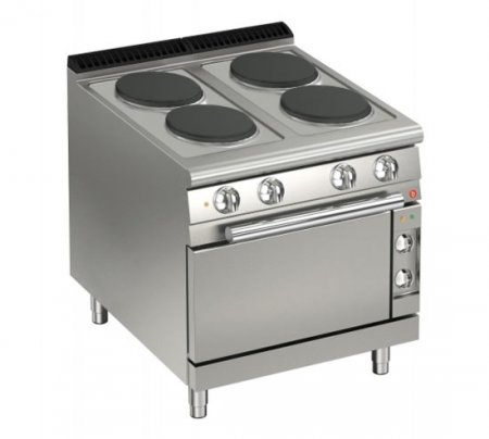 AFG Elektro-Herd 4 rd. Platten mit E-Backofen, Queen 700