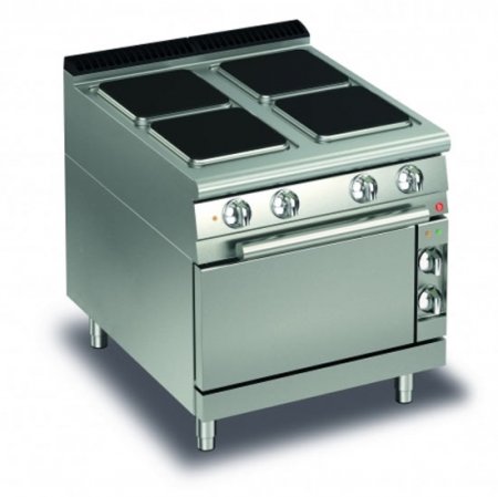 AFG Elektro-Herd 4 rechteckige Platten mit E-Backofen, Queen 700