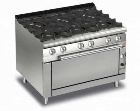 AFG 6 Flammen-Gasherd mit Jumbo-Gas-Backofen, Queen 700