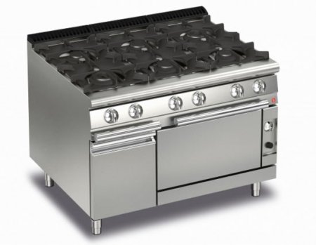 AFG 6 Flammen-Gasherd mit Gas-Backofen, Queen 700